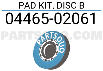 Toyota 0446502061 PAD KIT, DISC B