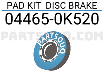 Toyota 044650K520 PAD KIT DISC BRAKE
