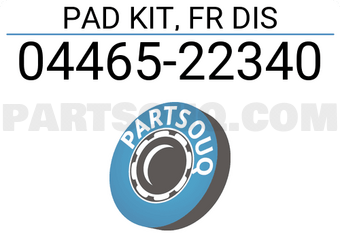 Toyota 0446522340 PAD KIT, FR DIS
