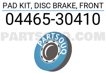 Toyota 0446530410 PAD KIT, DISC BRAKE, FRONT