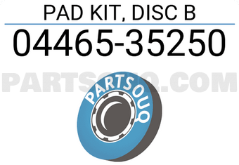 Toyota 0446535250 PAD KIT, DISC B