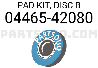 Toyota 0446542080 PAD KIT, DISC B