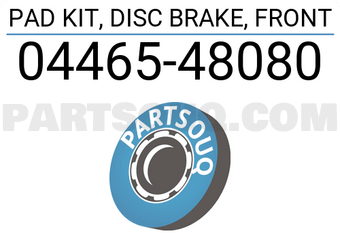 Toyota 0446548080 PAD KIT, DISC BRAKE, FRONT