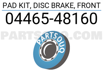 Toyota 0446548160 PAD KIT, DISC BRAKE, FRONT