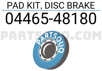 Toyota 0446548180 PAD KIT, DISC BRAKE
