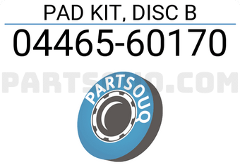 Toyota 0446560170 PAD KIT, DISC B