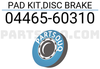 Toyota 0446560310 PAD KIT,DISC BRAKE