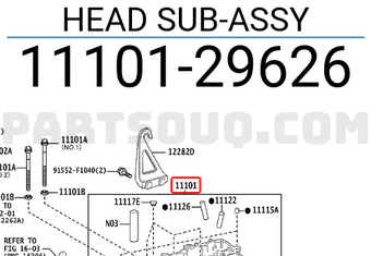 Toyota 1110129626 HEAD SUB-ASSY