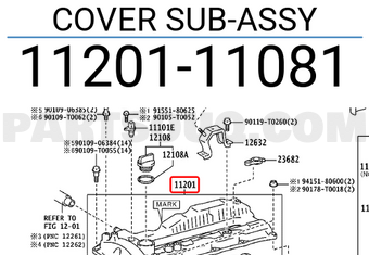 Toyota 1120111081 COVER SUB-ASSY