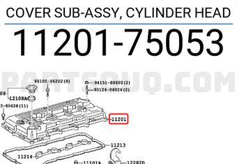 Toyota 1120175053 COVER SUB-ASSY, CYLINDER HEAD