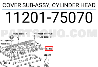 Toyota 1120175070 COVER SUB-ASSY, CYLINDER HEAD