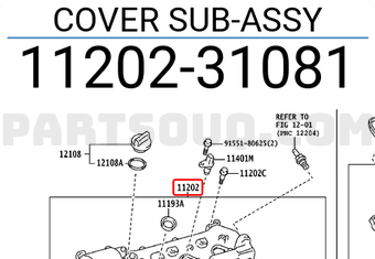 Toyota 1120231081 COVER SUB-ASSY