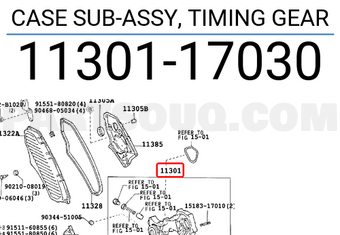 Toyota 1130117030 CASE SUB-ASSY, TIMING GEAR