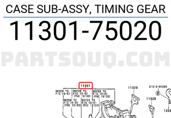 Toyota 1130175020 CASE SUB-ASSY, TIMING GEAR