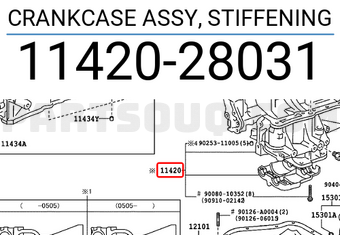 Toyota 1142028031 CRANKCASE ASSY, STIFFENING