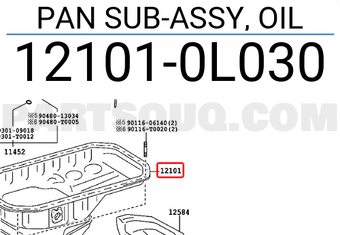 Toyota 121010L030 PAN SUB-ASSY, OIL