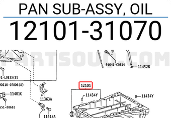 Toyota 1210131070 PAN SUB-ASSY, OIL