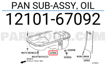 Toyota 1210167092 PAN SUB-ASSY, OIL