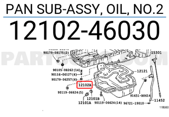 Toyota 1210246030 PAN SUB-ASSY, OIL, NO.2