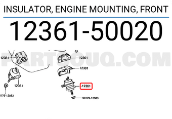 Toyota 1236150020 INSULATOR, ENGINE MOUNTING, FRONT