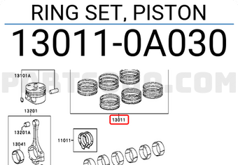 Toyota 130110A030 RING SET, PISTON