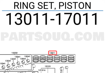 Toyota 1301117011 RING SET, PISTON