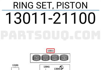 Toyota 1301121100 RING SET, PISTON
