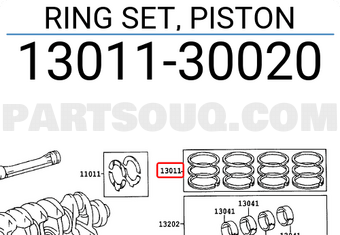 Toyota 1301130020 RING SET, PISTON