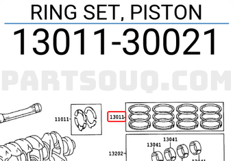 Toyota 1301130021 RING SET, PISTON