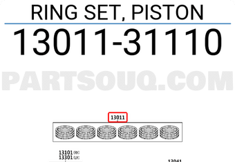 Toyota 1301131110 RING SET, PISTON
