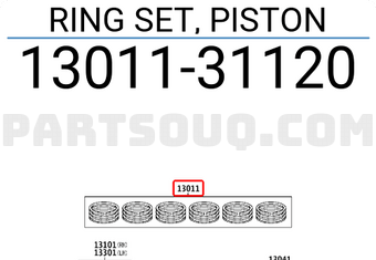 Toyota 1301131120 RING SET, PISTON