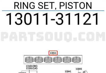 Toyota 1301131121 RING SET, PISTON