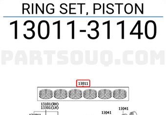Toyota 1301131140 RING SET, PISTON