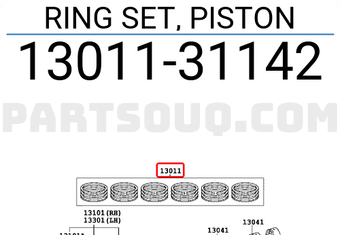 Toyota 1301131142 RING SET, PISTON