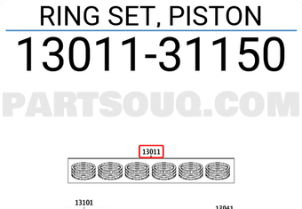 Toyota 1301131150 RING SET, PISTON