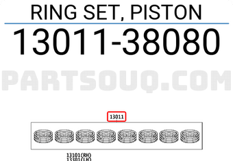 Toyota 1301138080 RING SET, PISTON