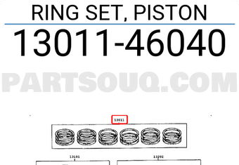 Toyota 1301146040 RING SET, PISTON