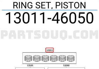 Toyota 1301146050 RING SET, PISTON