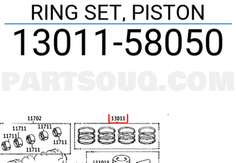 Toyota 1301158050 RING SET, PISTON