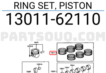 Toyota 1301162110 RING SET, PISTON