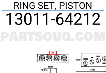 Toyota 1301164212 RING SET, PISTON
