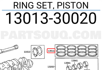 Toyota 1301330020 RING SET, PISTON