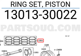 Toyota 1301330022 RING SET, PISTON