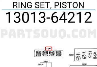 Toyota 1301364212 RING SET, PISTON