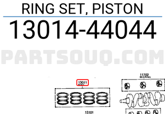 Toyota 1301444044 RING SET, PISTON