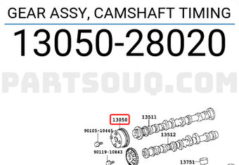 Toyota 1305028020 GEAR ASSY, CAMSHAFT TIMING