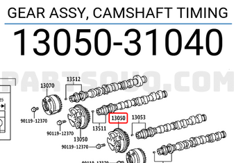 Toyota 1305031040 GEAR ASSY, CAMSHAFT TIMING