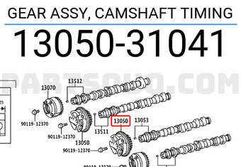 Toyota 1305031041 GEAR ASSY, CAMSHAFT TIMING
