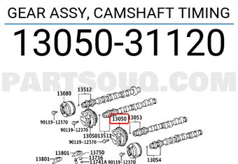 Toyota 1305031120 GEAR ASSY, CAMSHAFT TIMING