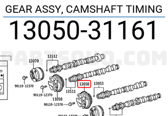 Toyota 1305031161 GEAR ASSY, CAMSHAFT TIMING